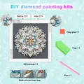 Peinture diamant fleur blanche 30 cm spéciale – 3