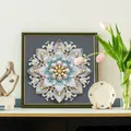 Peinture diamant fleur blanche 30 cm spéciale – 4