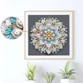 Peinture diamant fleur blanche 30 cm spéciale – 5