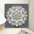 Peinture diamant fleur blanche 30 cm spéciale – 6