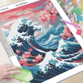 Peinture diamant fleur cerisier montagne 20 à 50 cm carré ou rond – 2