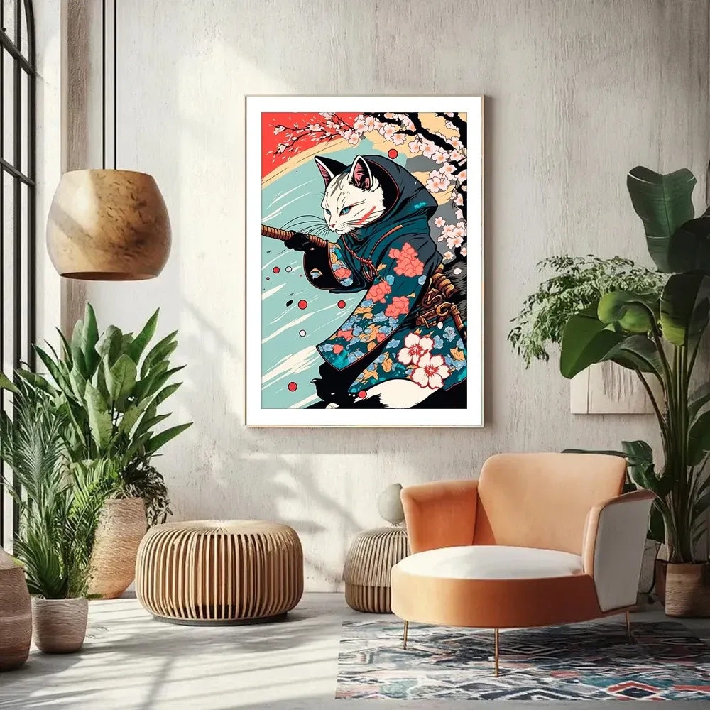 Peinture diamant fleur cerisier montagne 20 à 50 cm carré ou rond