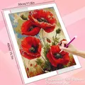 Peinture diamant fleur coquelicot 20x30 à 50x70 cm – 2