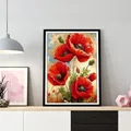 Peinture diamant fleur coquelicot 20x30 à 50x70 cm – 3