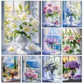 Peinture diamant fleur lys rose pivoine 30 à 70 cm – 1