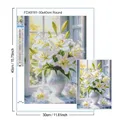 Peinture diamant fleur lys rose pivoine 30 à 70 cm – 4