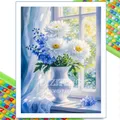 Peinture diamant fleur lys rose pivoine 30 à 70 cm – Couleur KEP-1170U