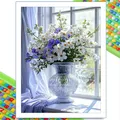 Peinture diamant fleur lys rose pivoine 30 à 70 cm – Couleur KEP-1177U