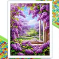 Peinture diamant fleur lys rose pivoine 30 à 70 cm – Couleur KEP-1178U
