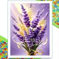 Peinture diamant fleur lys rose pivoine 30 à 70 cm – Couleur KEP-1179U