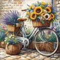Peinture diamant fleur marguerite 20 à 50 cm – Couleur 2745