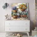 Peinture diamant fleur marguerite 20 à 50 cm – 3