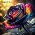 Peinture diamant fleur rose 20 à 50 cm – 1