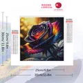 Peinture diamant fleur rose 20 à 50 cm – 2