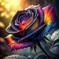 Peinture diamant fleur rose 20 à 50 cm – Couleur 5957