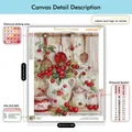 Peinture diamant fleurs 20 à 50 cm ronde ou carrée – 4