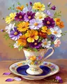 Peinture diamant fleurs 20 à 50 cm ronde ou carrée – Couleur DZDP128863