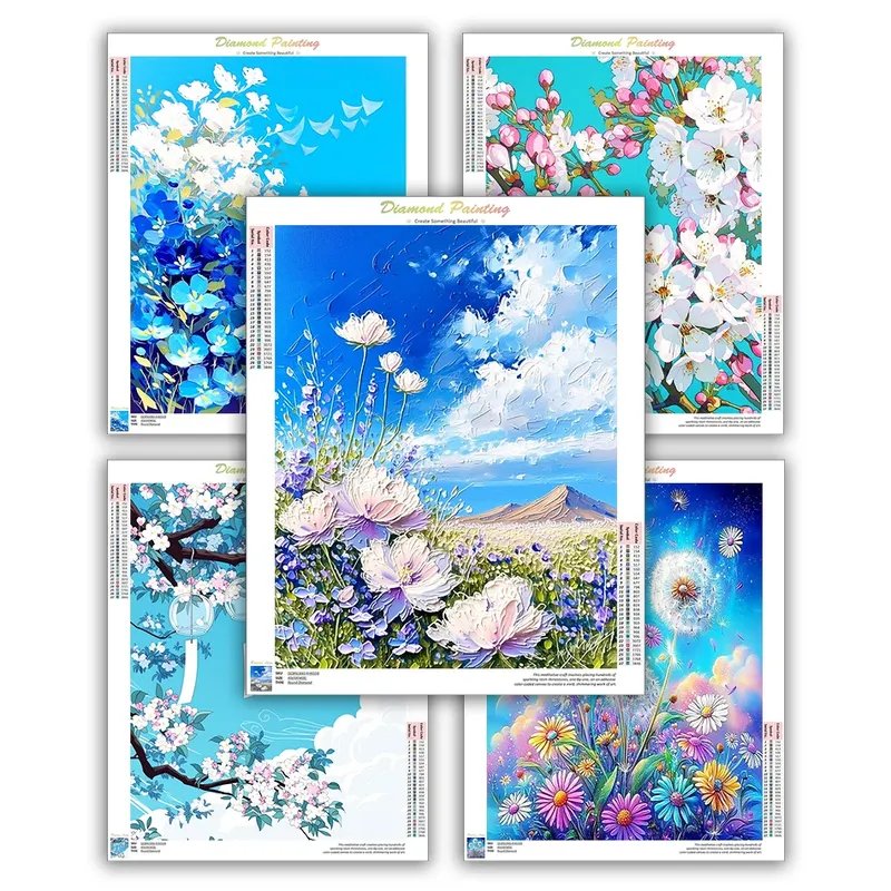 Peinture diamant fleurs 20x30 à 40x50 cm