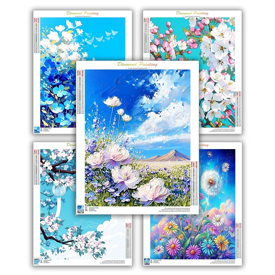 Peinture diamant fleurs 20x30 à 40x50 cm