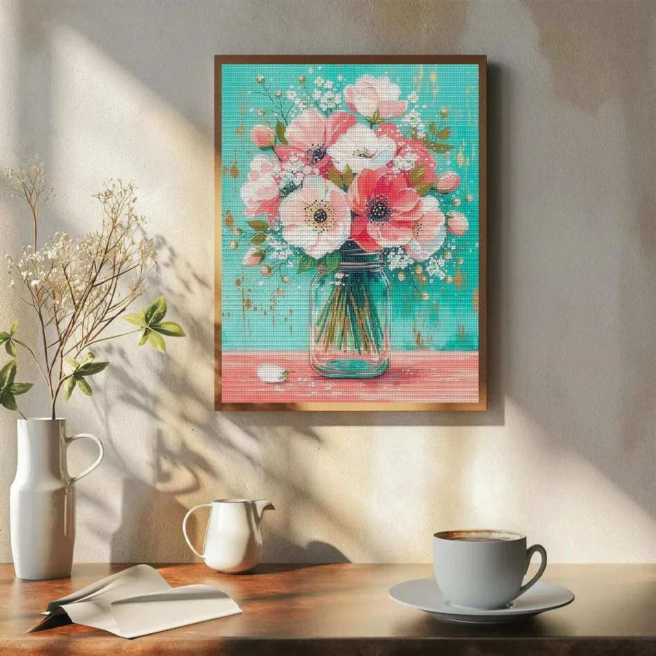 Peinture diamant fleurs 20x30 à 40x50 cm
