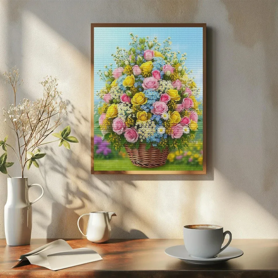 Peinture diamant fleurs 20x30 à 40x50 cm