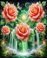 Peinture diamant fleurs 20x30 à 40x50 cm – Couleur DZDP122136