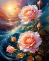 Peinture diamant fleurs 20x30 à 40x50 cm – Couleur DZDP122735