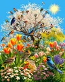 Peinture diamant fleurs 20x30 à 40x50 cm – Couleur DZDP125600