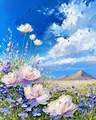 Peinture diamant fleurs 20x30 à 40x50 cm – Couleur DZDP127316