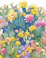 Peinture diamant fleurs 20x30 à 40x50 cm – Couleur DZDP129909