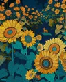 Peinture diamant fleurs 20x30 à 40x50 cm – Couleur DZDP130486