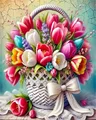 Peinture diamant fleurs 20x30 à 40x50 cm – Couleur DZDP131358