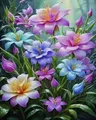 Peinture diamant fleurs classique 20x30 à 40x50 cm – Couleur DZDP126028