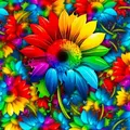 Peinture diamant fleurs colorées 20 à 50 cm carré ou rond AB – Couleur 2-1248-AB