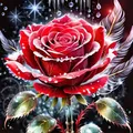 Peinture diamant fleurs colorées 20 à 50 cm carré ou rond AB – Couleur 2-1249-AB