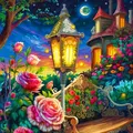 Peinture diamant fleurs colorées 20 à 50 cm carré ou rond AB – Couleur 2-1300-AB