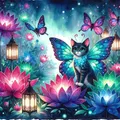 Peinture diamant fleurs colorées 20 à 50 cm carré ou rond AB – Couleur 2-1301-AB