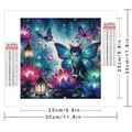 Peinture diamant fleurs colorées 20 à 50 cm carré ou rond AB – 2