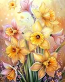 Peinture diamant floral 20 à 50 cm – Couleur DZDP124109