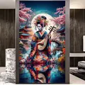 Peinture diamant Geisha fleur 30x50 à 40x70 cm – 1