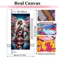 Peinture diamant Geisha fleur 30x50 à 40x70 cm – 3