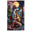 Peinture diamant Geisha fleur 30x50 à 40x70 cm – Couleur YA4663