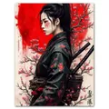 Peinture diamant geisha samouraï AB 30x40 à 45x60 cm – Couleur PDL4387