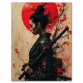 Peinture diamant geisha samouraï AB 30x40 à 45x60 cm – Couleur PDL4390