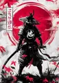 Peinture diamant guerrier samouraï japonais 20x30 à 50x70 cm – Couleur HKQTA1100-2