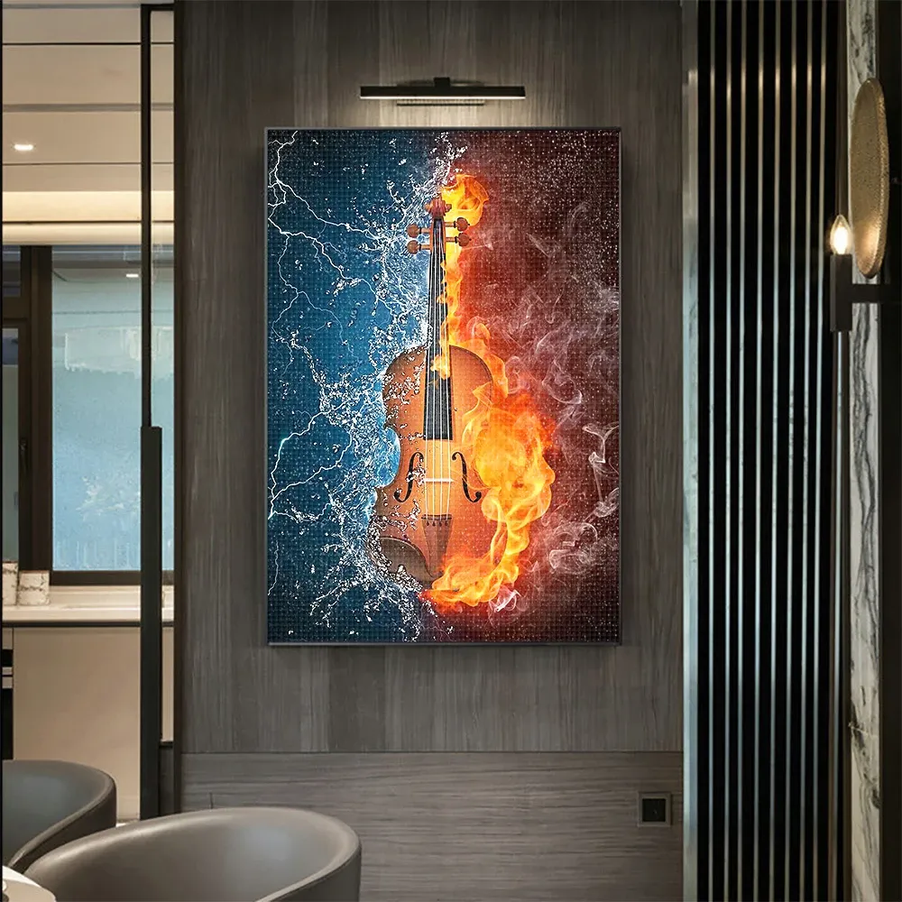 Peinture diamant guitare 20x30 à 40x50 cm