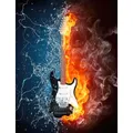 Peinture diamant guitare 20x30 à 40x50 cm – Couleur FX6156