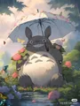 Peinture diamant Hayao Miyazaki Totoro 20x30 à 50x70 cm – Couleur XYHK457-5