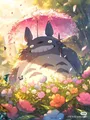 Peinture diamant Hayao Miyazaki Totoro 20x30 à 50x70 cm – Couleur XYHK457-7