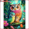Peinture diamant hibou fleur 20 à 70 cm carré ou rond – 1